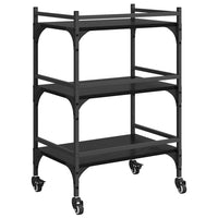 Carrello da Cucina Rovere Nero 50 x 35 x 75.5 cm 883017