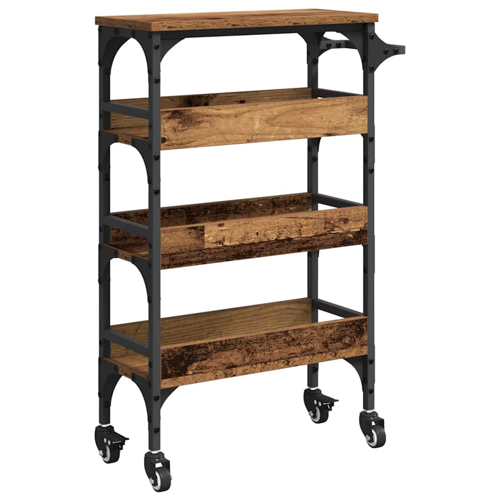 Carrello da Cucina-Scaffale per Cucina Legno vecchio 53 x 20 x 76 cm