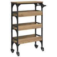 Carrello da Cucina-Scaffale per Cucina Rovere artigianale 53 x 20 x 76 cm