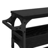 Carrello da Cucina-Scaffale per Cucina Rovere Nero 53 x 20 x 76 cm