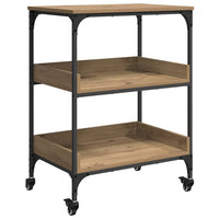 Carrello da Cucina-Scaffale per Cucina Rovere artigianale 60 x 41 x 80.5 cm