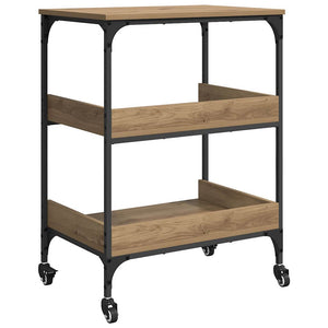 Carrello da Cucina-Scaffale per Cucina Rovere artigianale 60 x 41 x 80.5 cm
