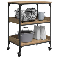 Carrello da Cucina-Scaffale per Cucina Rovere artigianale 60 x 41 x 80.5 cm