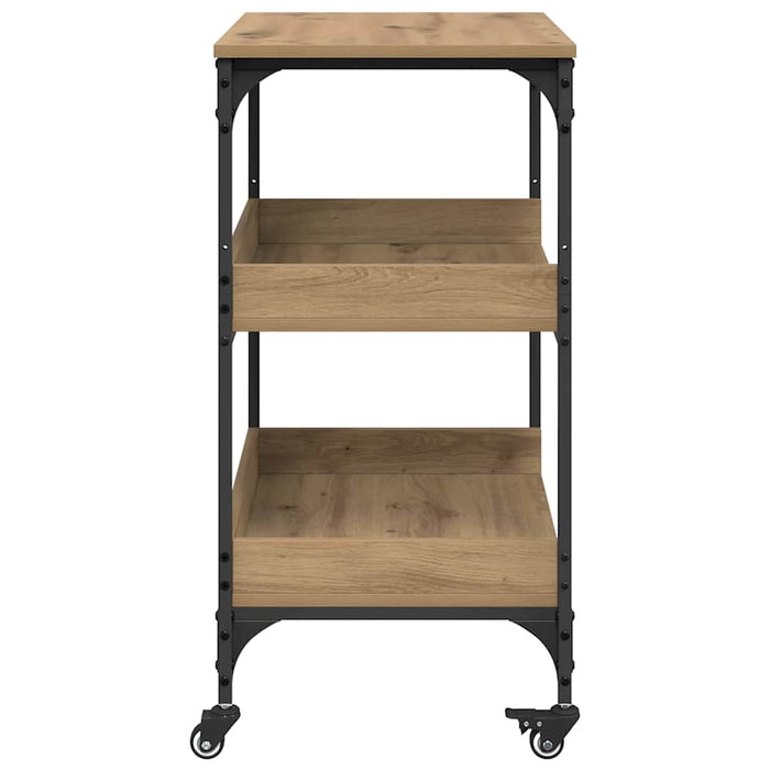 Carrello da Cucina-Scaffale per Cucina Rovere artigianale 60 x 41 x 80.5 cm