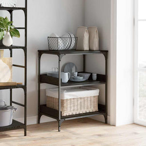 Carrello da Cucina Rovere Nero 60 x 41 x 80.5 cm 883031