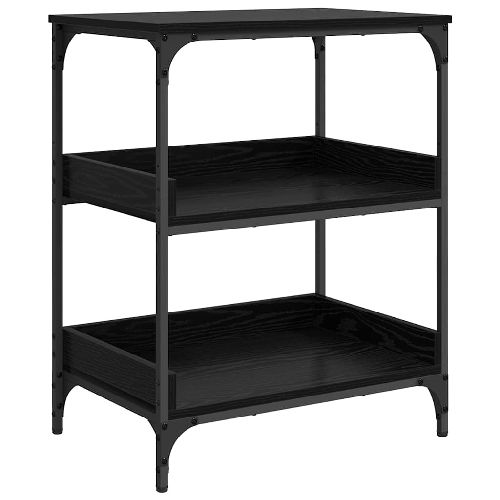 Carrello da Cucina-Scaffale per Cucina Rovere Nero 60 x 41 x 80.5 cm