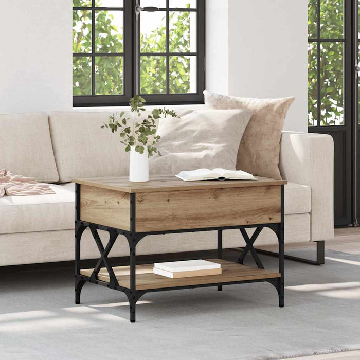 Tavolino da salotto Rovere artigianale 70x50x50cm 883039