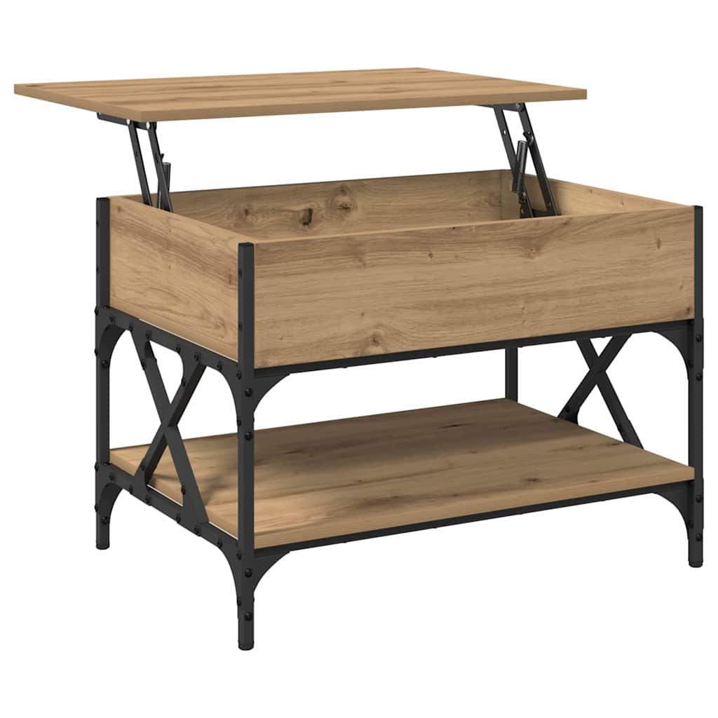 Tavolino da salotto Rovere artigianale 70x50x50cm 883039