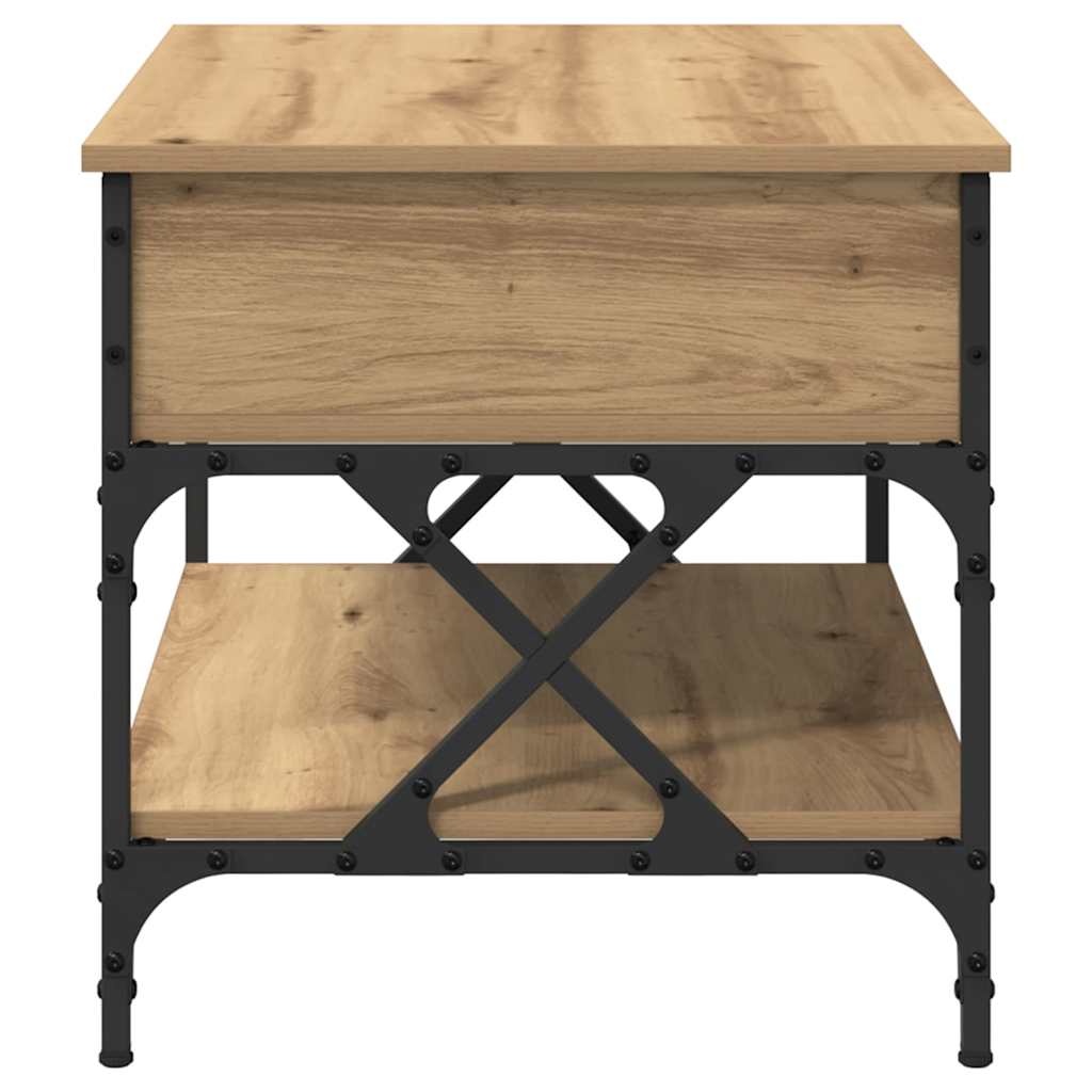 Tavolino da salotto Rovere artigianale 70x50x50cm 883039