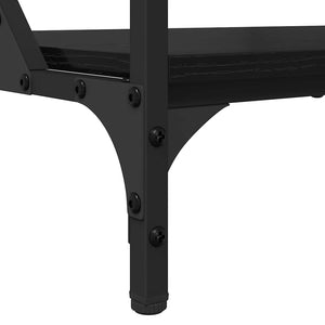 Tavolino da salotto Rovere Nero 70x50x50cm Legno multistrato 883040