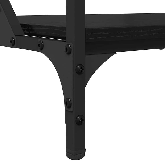 Tavolino da Salotto-Tavolino da soggiorno-Tavolo Rovere Nero 70x50x50cm Legno multistrato