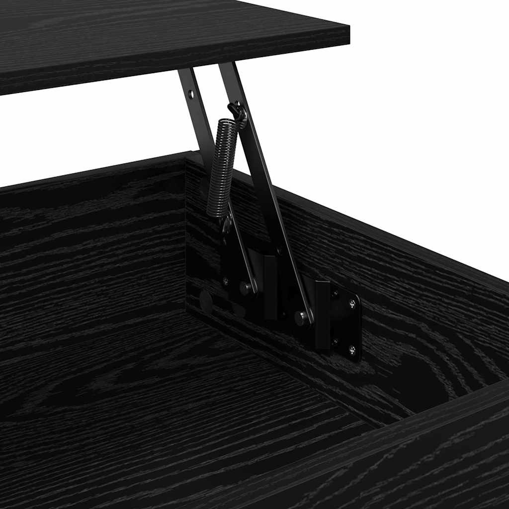 Tavolino da salotto Rovere Nero 70x50x50cm Legno multistrato 883040