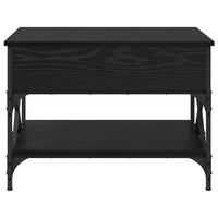 Tavolino da salotto Rovere Nero 70x50x50cm Legno multistrato 883040