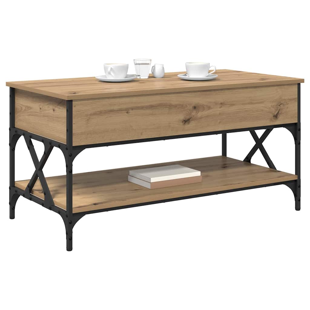 Tavolino da salotto Rovere artigianale 100 x 50 x 50 cm 883042