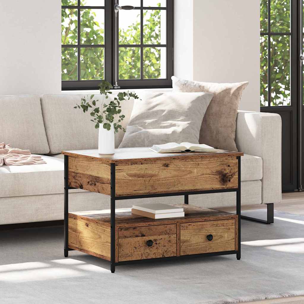 Tavolino da caffè Legno vecchio 70x50x50cm Legno ingegnerizzato 883048