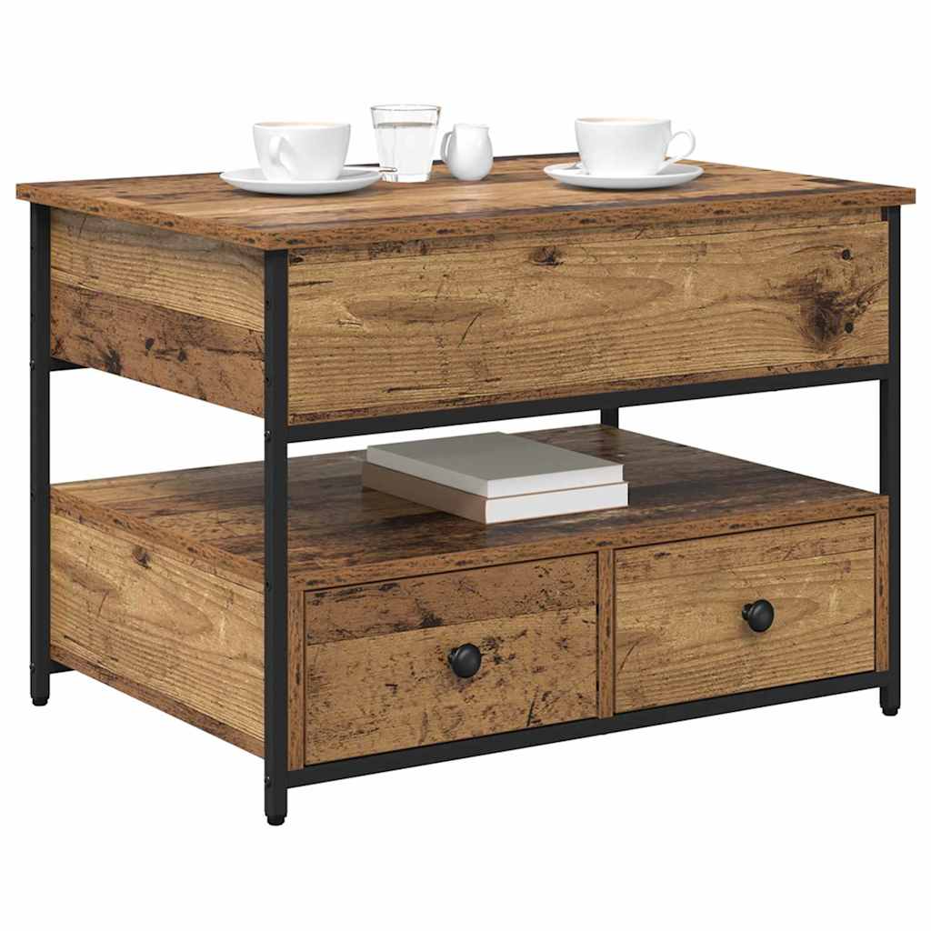 Tavolino da caffè Legno vecchio 70x50x50cm Legno ingegnerizzato 883048