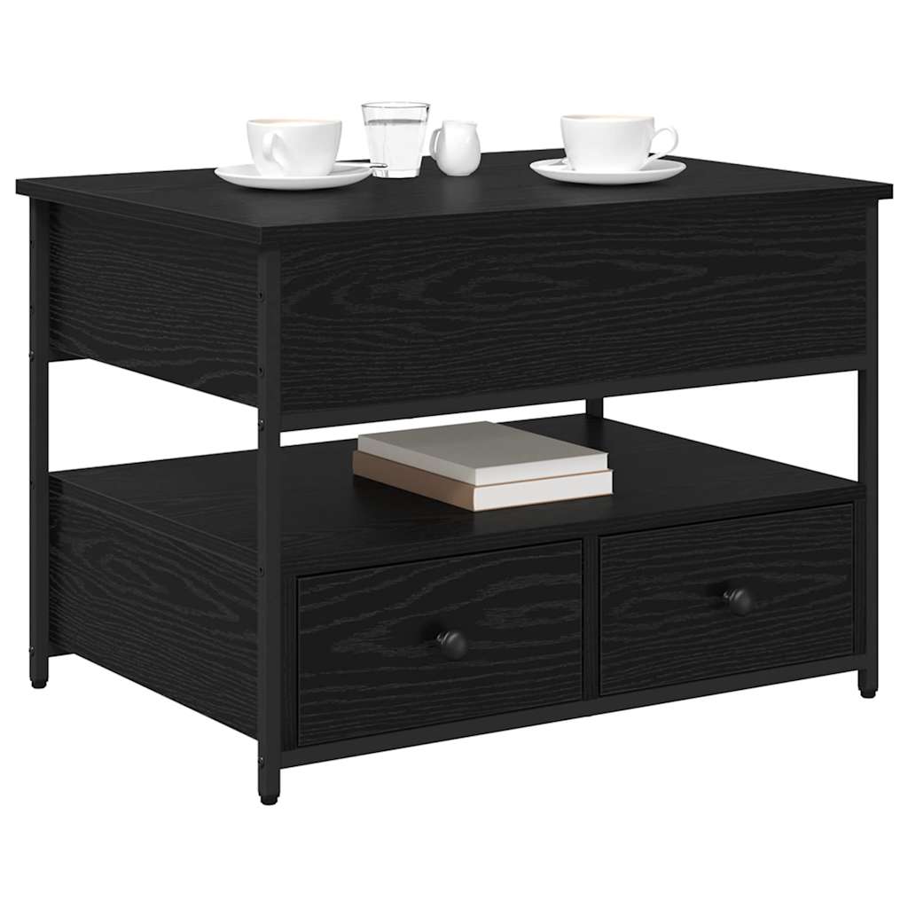 Tavolino da caffè Rovere nero 70x50x50cm Legno ingegnerizzato 883050