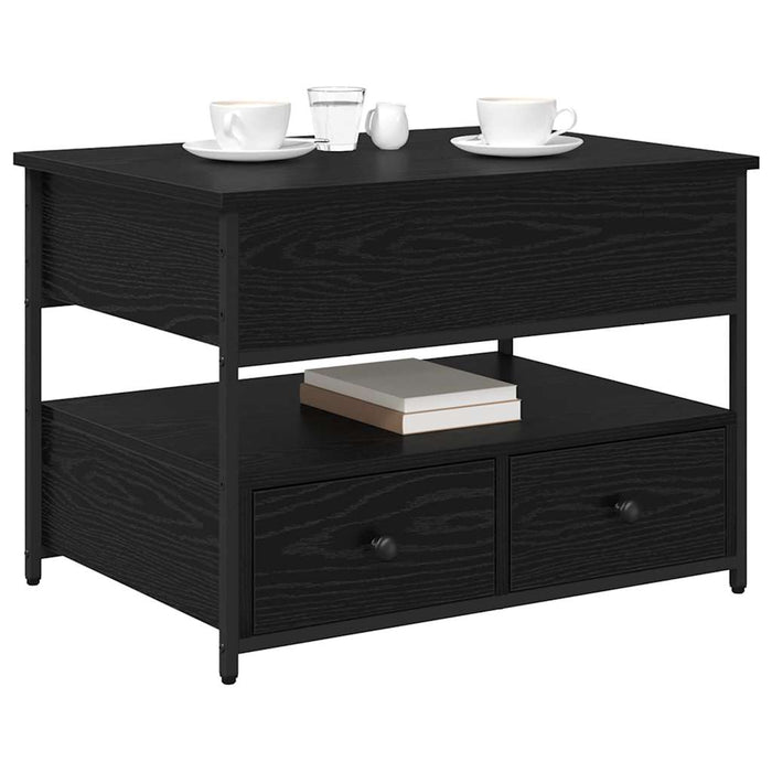 Tavolino da caffè Rovere nero 70x50x50cm Legno ingegnerizzato 883050