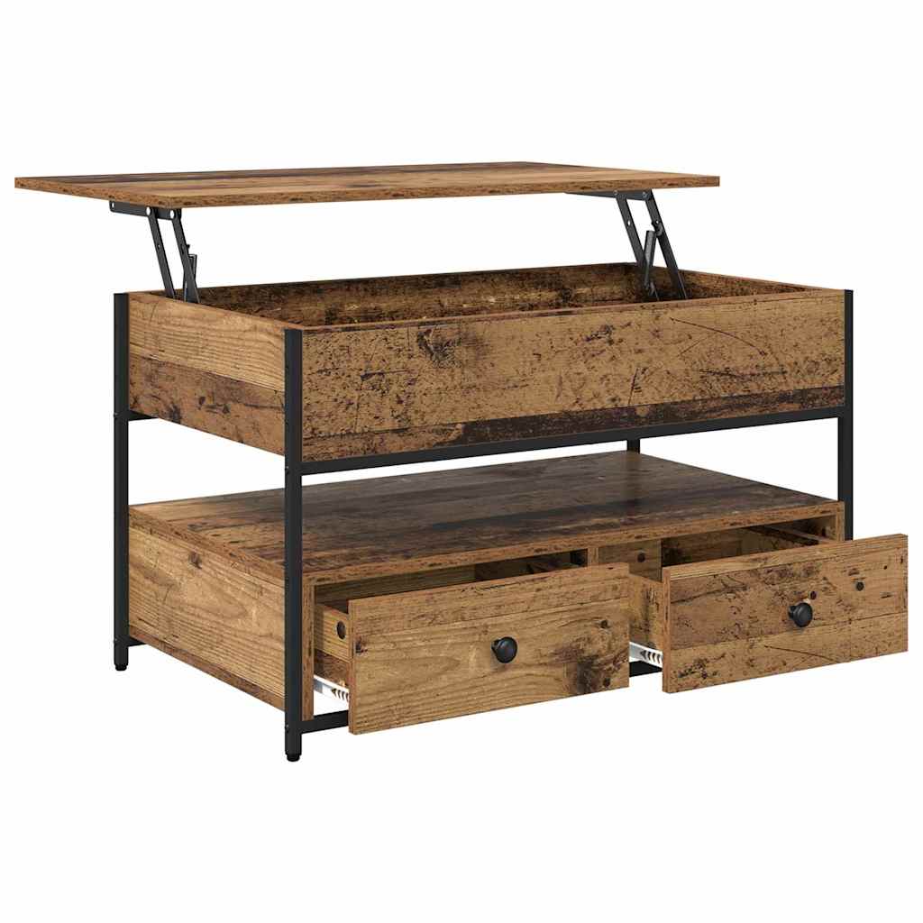 Tavolino da salotto con cassetto Legno vecchio 85 x 50 x 50 cm 883055