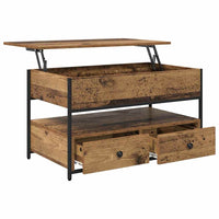 Tavolino da salotto con cassetto Legno vecchio 85 x 50 x 50 cm 883055