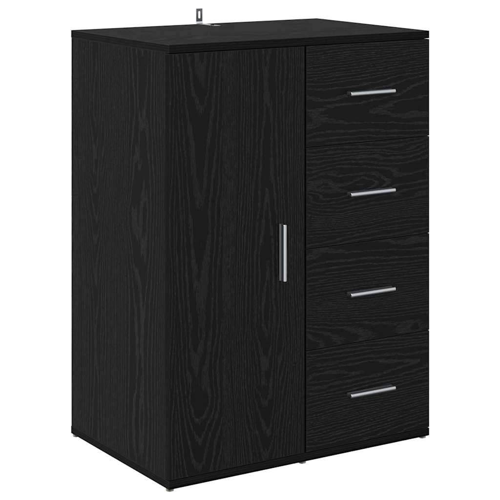 Credenza Rovere Nero 59 x 39 x 80 cm Legno multistrato 883066