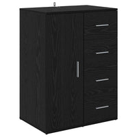 Credenza Rovere Nero 59 x 39 x 80 cm Legno multistrato 883066