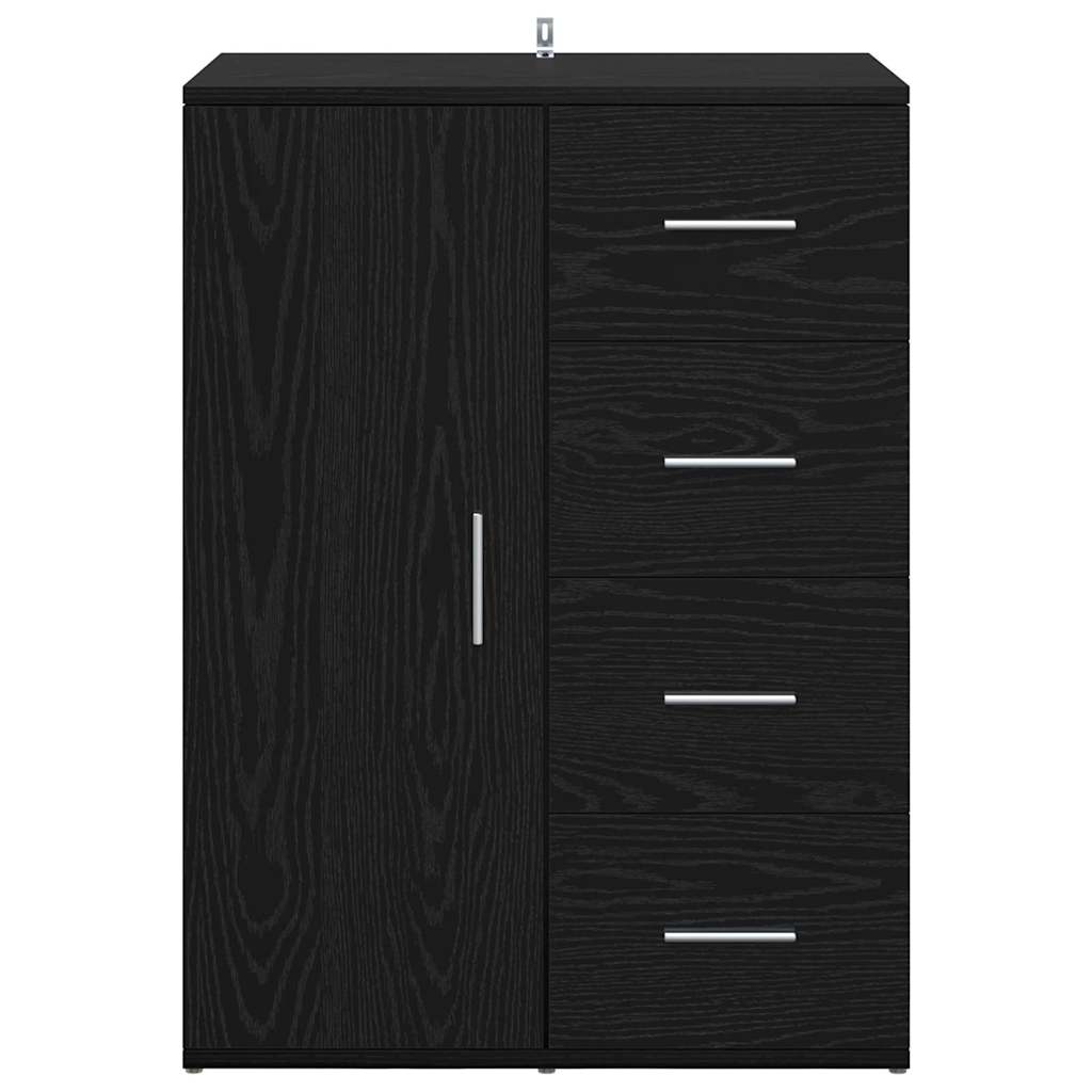 Credenza Rovere Nero 59 x 39 x 80 cm Legno multistrato 883066
