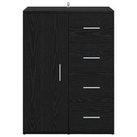 Credenza Rovere Nero 59 x 39 x 80 cm Legno multistrato 883066