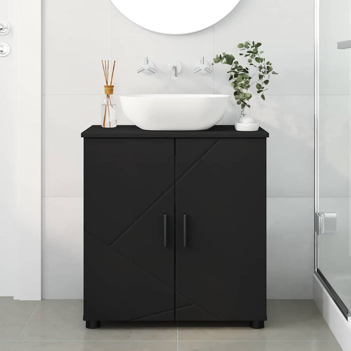 Mobile da Bagno Nero 61 x 35 x 64 cm Legno multistrato 883285