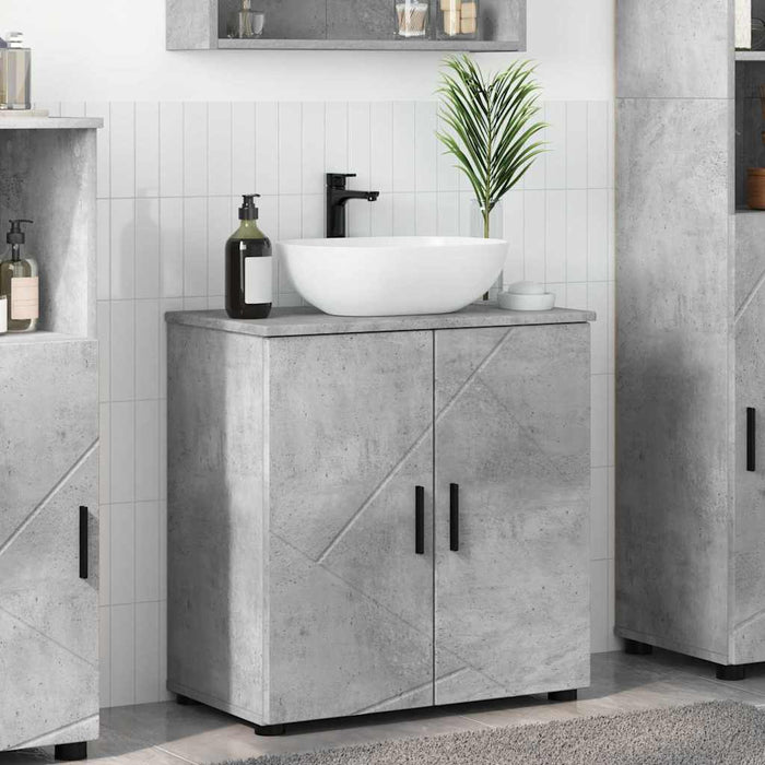 Mobile da Bagno con lo scaffale Grigio cemento 61 x 35 x 64 cm 883287
