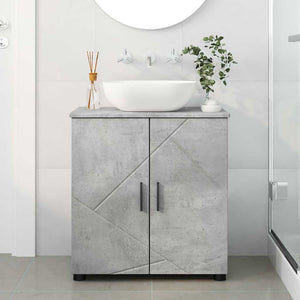 Mobile da Bagno con lo scaffale Grigio cemento 61 x 35 x 64 cm 883287