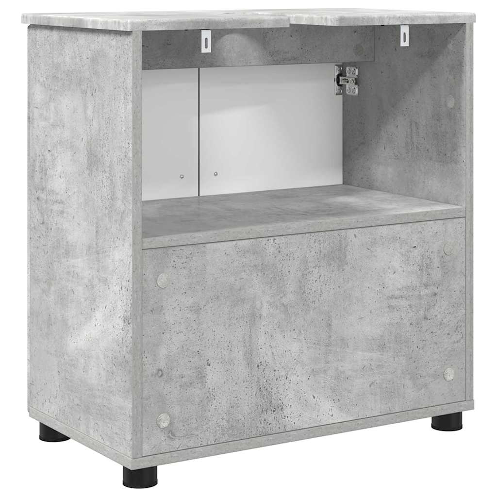 Mobile da Bagno con lo scaffale Grigio cemento 61 x 35 x 64 cm 883287