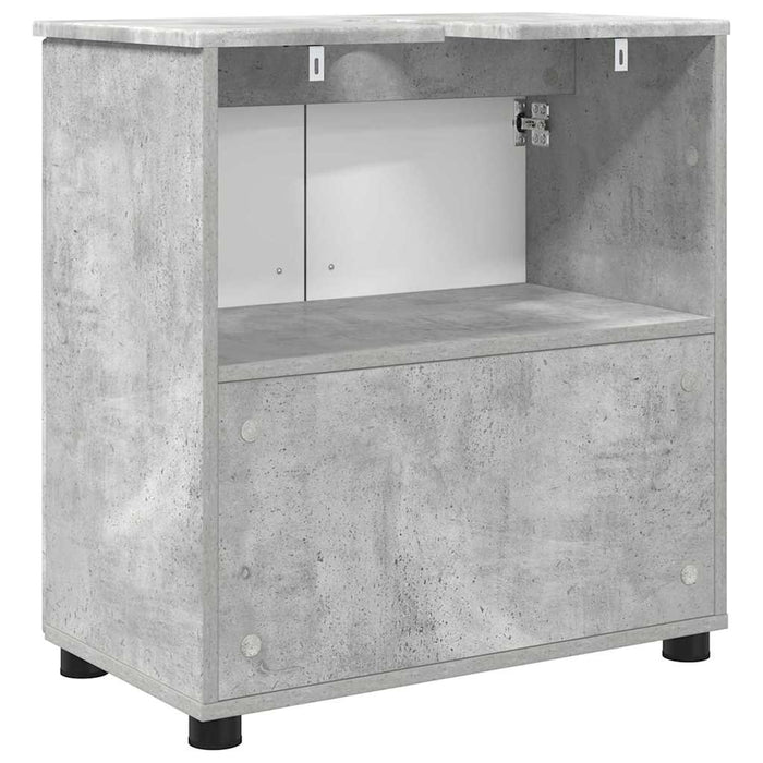Mobile da Bagno con lo scaffale Grigio cemento 61 x 35 x 64 cm 883287