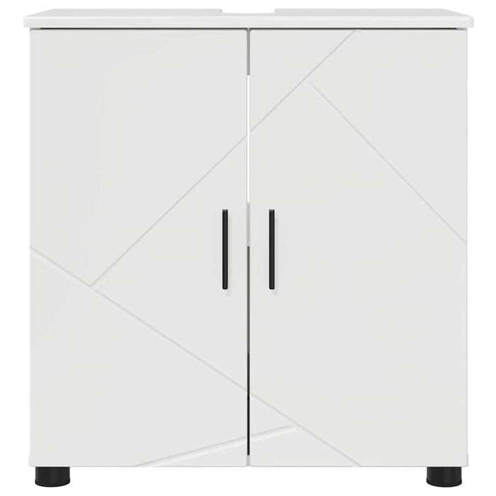 Mobile da Bagno Bianco lucido 61 x 35 x 64 cm Legno multistrato 883288