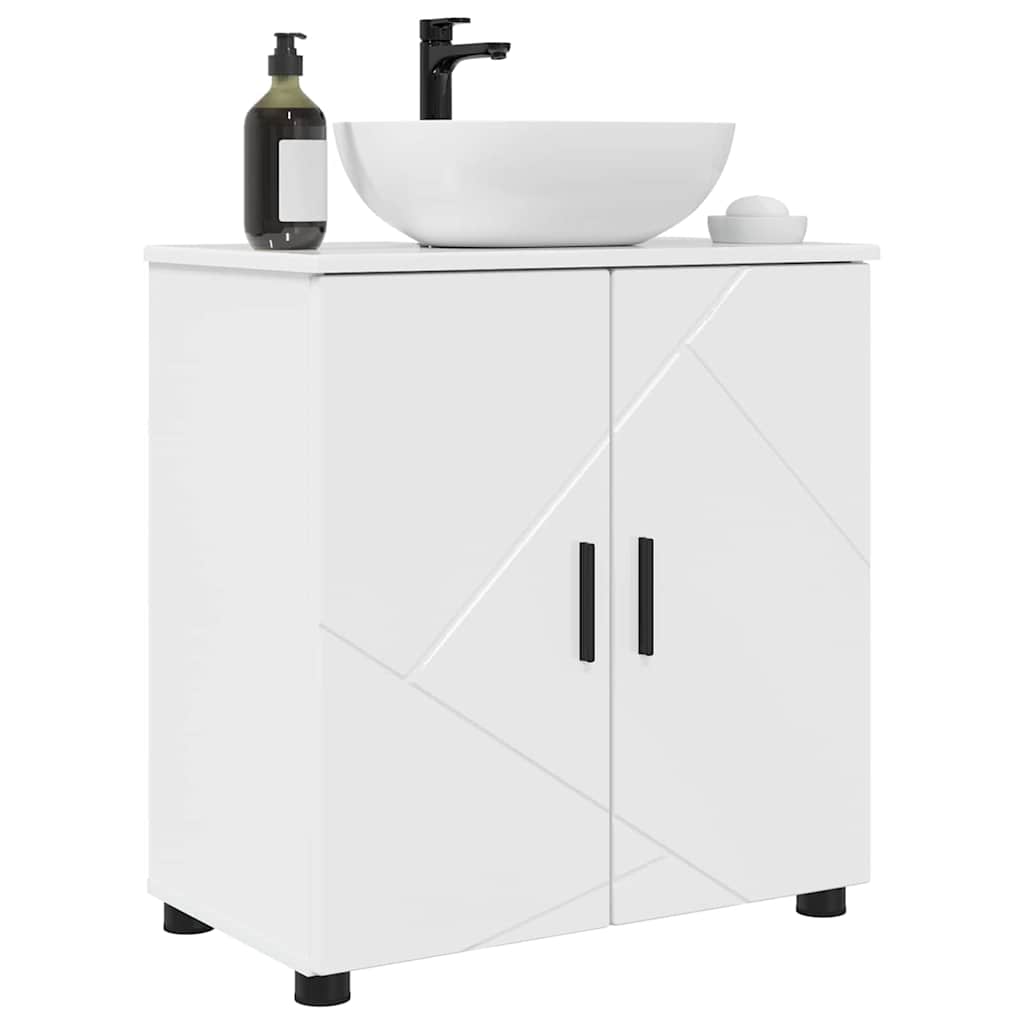 Mobile da Bagno Bianco lucido 61 x 35 x 64 cm Legno multistrato 883288