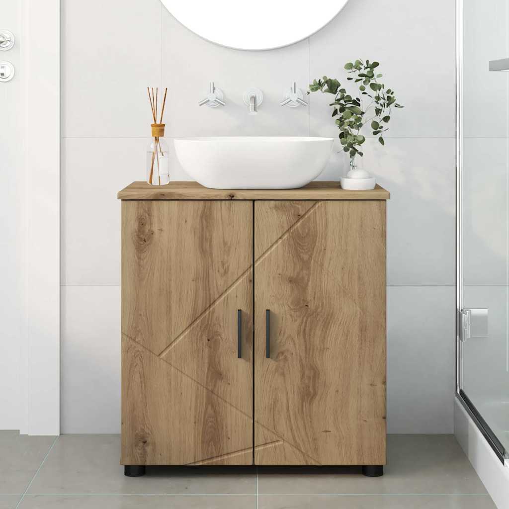 Mobile da Bagno con porta rovere artigianale 61 x 35 x 64 cm 883293