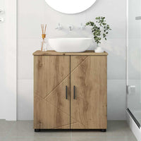 Mobile da Bagno con porta rovere artigianale 61 x 35 x 64 cm 883293