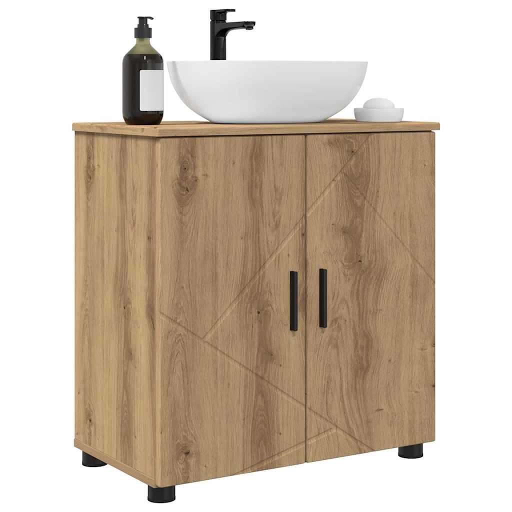 Mobile da Bagno con porta rovere artigianale 61 x 35 x 64 cm 883293
