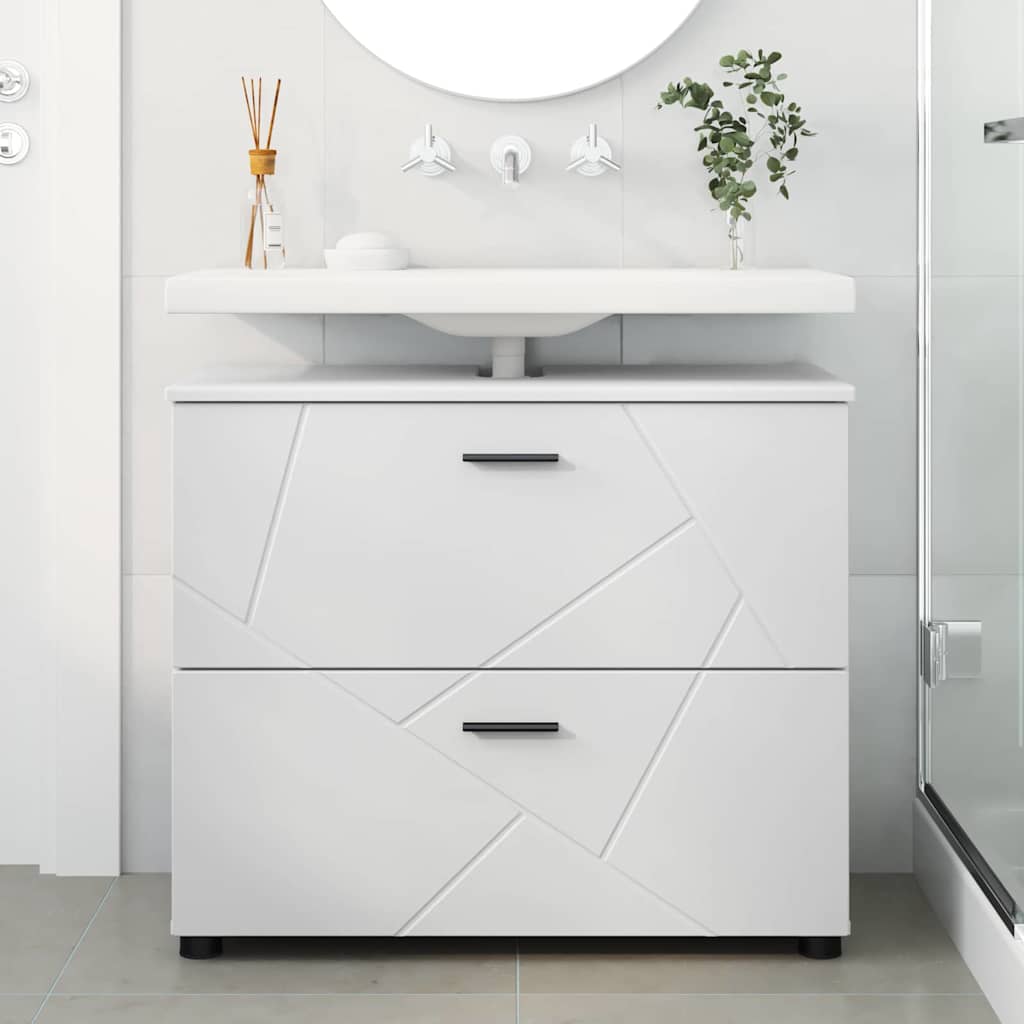 Mobile da Bagno Bianco 76.5 x 35 x 64 cm Legno multistrato 883294