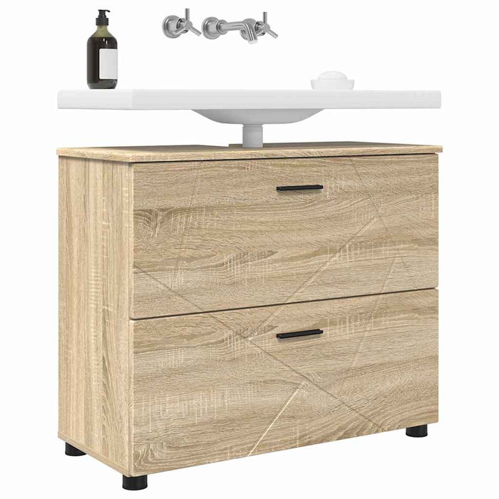 Mobile da Bagno con cassetto rovere sonoma 76.5 x 35 x 64 cm 883296
