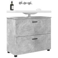 Mobile da Bagno con cassetto Grigio cemento 76.5 x 35 x 64 cm 883297