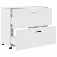 Mobile da Bagno con cassetto Bianco lucido 76.5 x 35 x 64 cm 883298