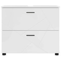 Mobile da Bagno con cassetto Bianco lucido 76.5 x 35 x 64 cm 883298