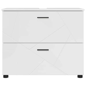 Mobile da Bagno con cassetto Bianco lucido 76.5 x 35 x 64 cm 883298