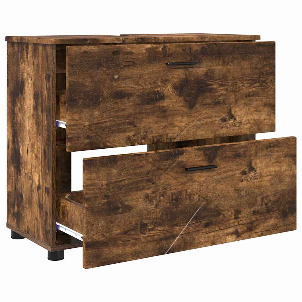 Mobile da Bagno Rovere fumo 76.5 x 35 x 64 cm Legno multistrato 883299