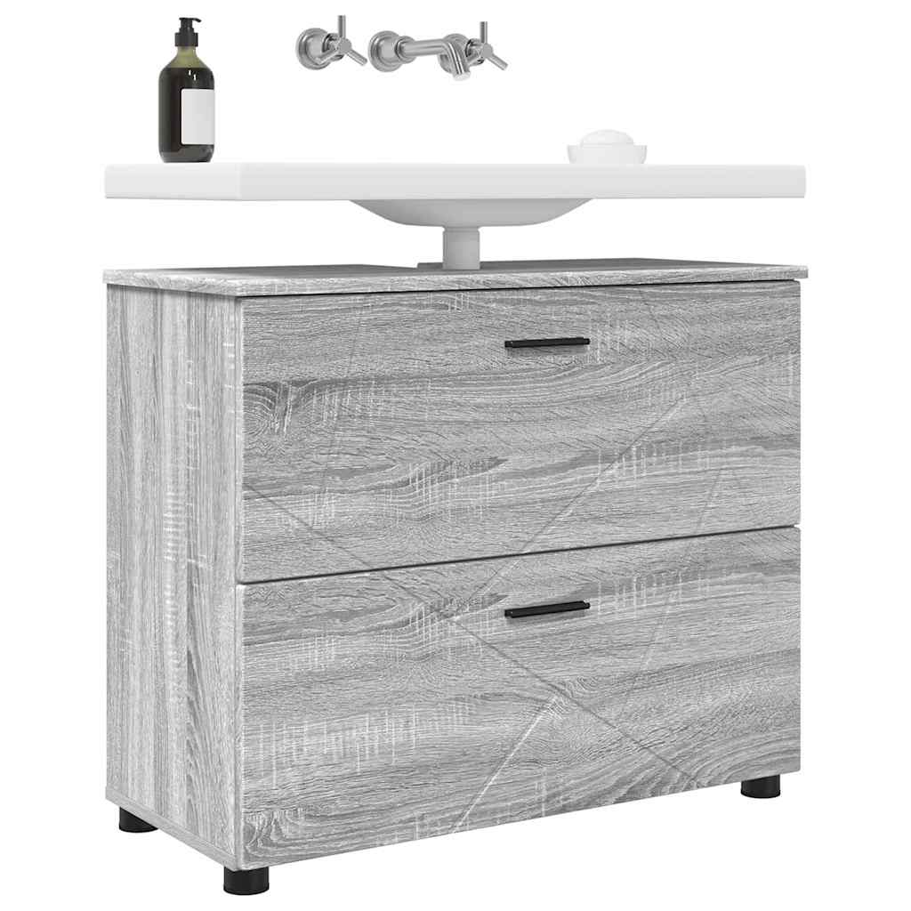 Mobile da Bagno con cassetto Grigio sonoma 76.5 x 35 x 64 cm 883300