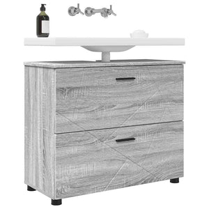 Mobile da Bagno con cassetto Grigio sonoma 76.5 x 35 x 64 cm 883300