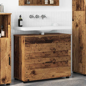 Mobile da Bagno con cassetto Legno vecchio 76.5 x 35 x 64 cm 883302