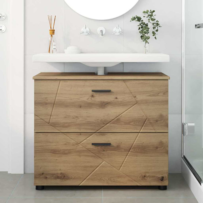 Mobile da Bagno rovere artigianale 76.5 x 35 x 64 cm 883303