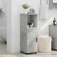 Mobile da Bagno con lo scaffale Grigio cemento 30 x 35 x 95 cm 883317